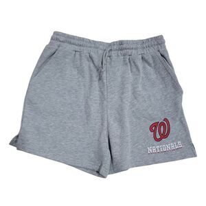 MLB Women's Embroidered Team Logo Drawstring Shorts - Washington Nationals